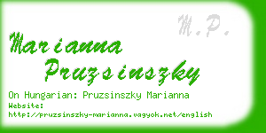 marianna pruzsinszky business card